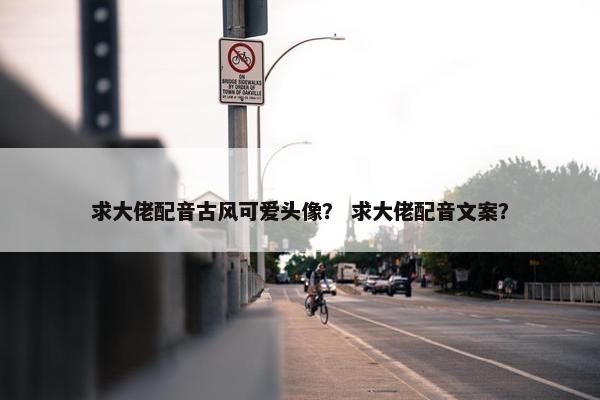 求大佬配音古风可爱头像？ 求大佬配音文案？
