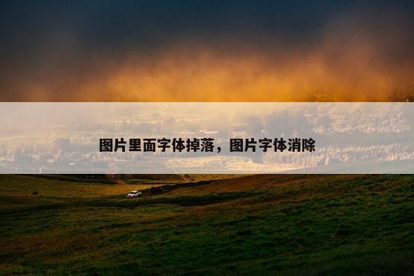 图片里面字体掉落，图片字体消除