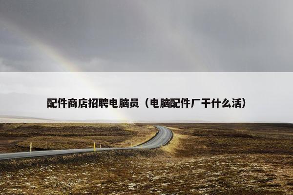 配件商店招聘电脑员（电脑配件厂干什么活）
