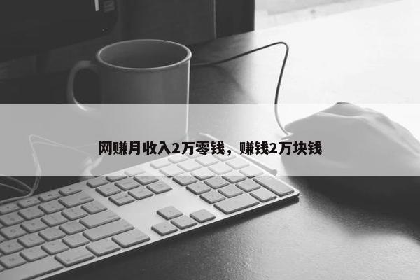 网赚月收入2万零钱，赚钱2万块钱
