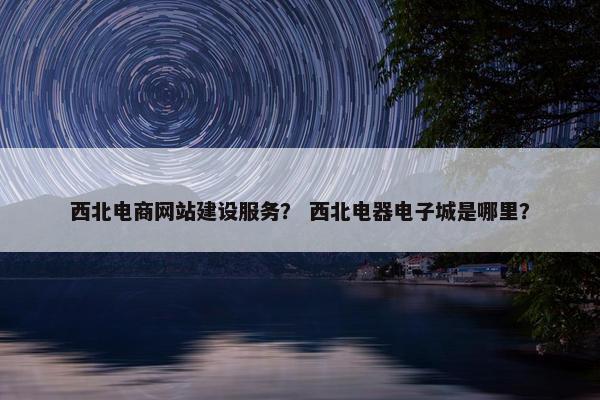 西北电商网站建设服务？ 西北电器电子城是哪里？