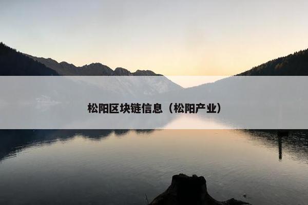松阳区块链信息（松阳产业）