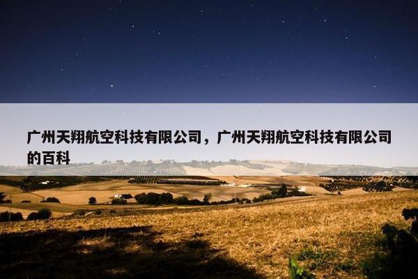 广州天翔航空科技有限公司，广州天翔航空科技有限公司的百科