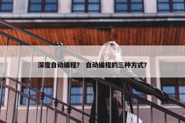 深度自动编程？ 自动编程的三种方式？