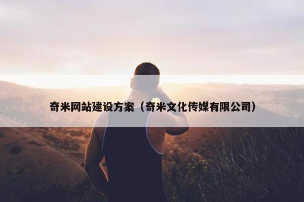 奇米网站建设方案（奇米文化传媒有限公司）