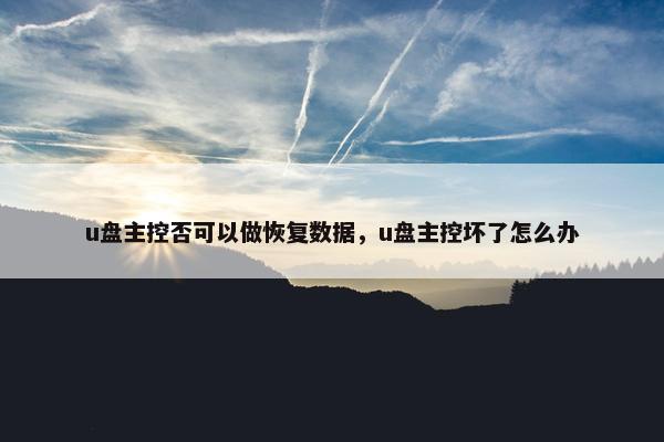 u盘主控否可以做恢复数据，u盘主控坏了怎么办