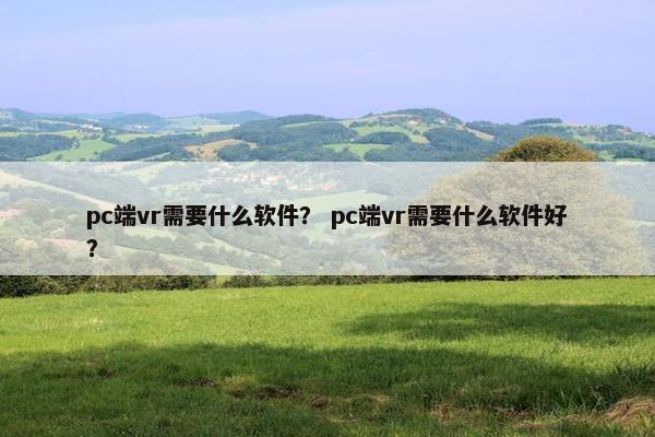 pc端vr需要什么软件？ pc端vr需要什么软件好？