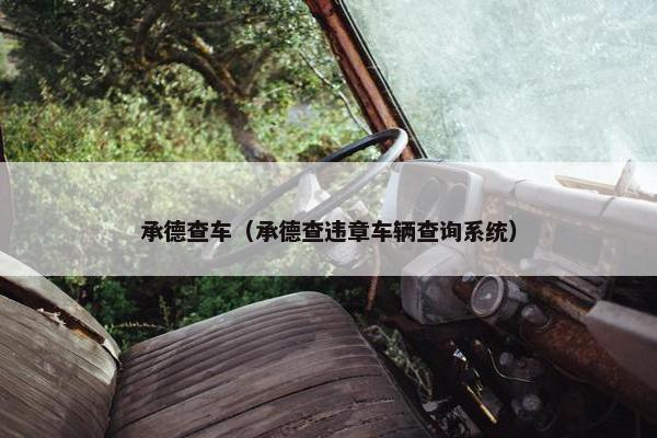 承德查车（承德查违章车辆查询系统）