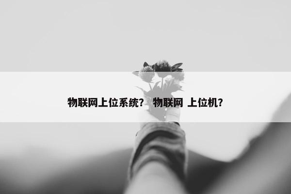 物联网上位系统？ 物联网 上位机？