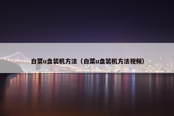 白菜u盘装机方法（白菜u盘装机方法视频）