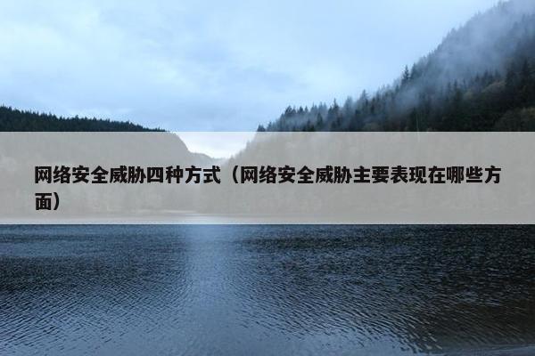 网络安全威胁四种方式（网络安全威胁主要表现在哪些方面）
