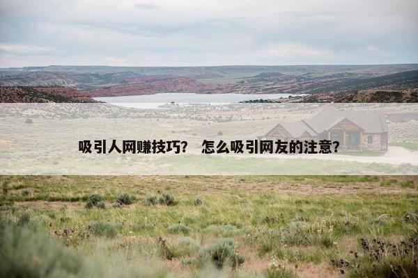 吸引人网赚技巧？ 怎么吸引网友的注意？
