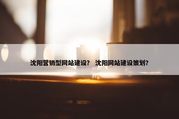 沈阳营销型网站建设？ 沈阳网站建设策划？
