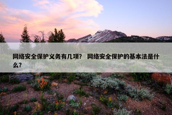 网络安全保护义务有几项？ 网络安全保护的基本法是什么？