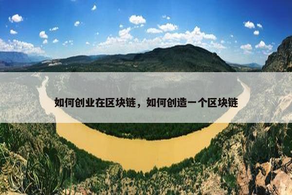 如何创业在区块链，如何创造一个区块链