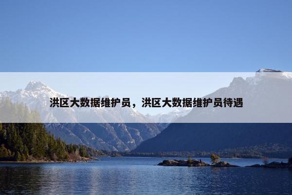 洪区大数据维护员，洪区大数据维护员待遇