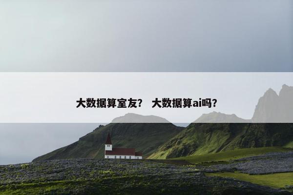 大数据算室友? 大数据算ai吗? 大数据算室友? 大数据算ai吗?