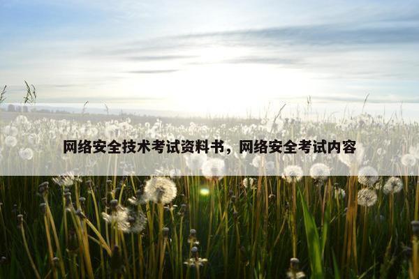 网络安全技术考试资料书,网络安全考试内容 网络安全技术考试资料书,网络安全考试内容