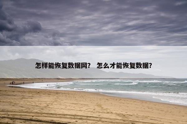 怎样能恢复数据网? 怎么才能恢复数据? 怎样能恢复数据网? 怎么才能恢复数据?