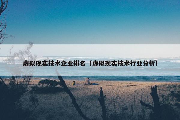 虚拟现实技术企业排名(虚拟现实技术行业分析) 虚拟现实技术企业排名(虚拟现实技术行业分析)
