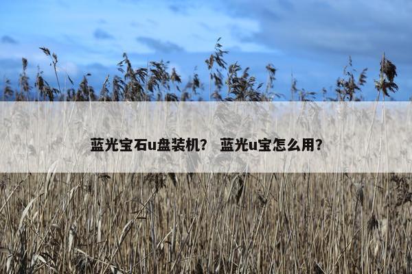 蓝光宝石u盘装机? 蓝光u宝怎么用? 蓝光宝石u盘装机? 蓝光u宝怎么用?