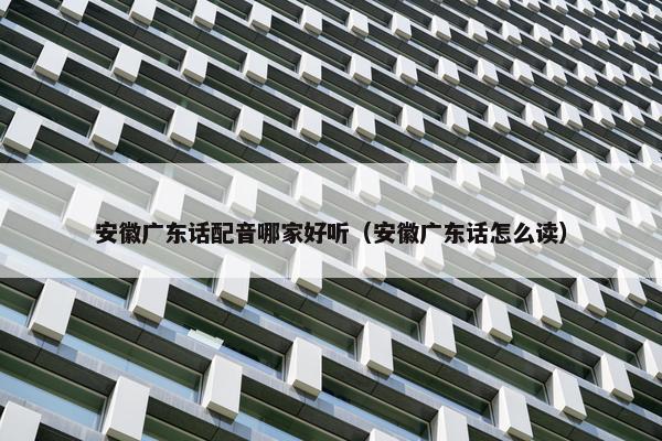 安徽广东话配音哪家好听(安徽广东话怎么读) 安徽广东话配音哪家好听(安徽广东话怎么读)