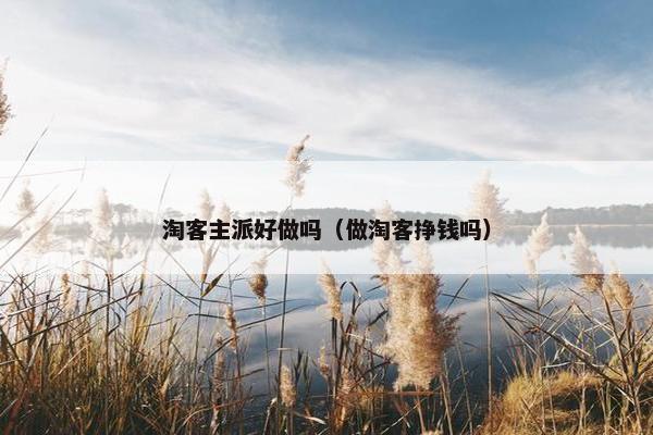 淘客主派好做吗(做淘客挣钱吗) 淘客主派好做吗(做淘客挣钱吗)