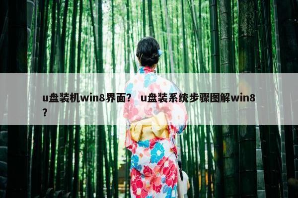 u盘装机win8界面？ u盘装系统步骤图解win8？