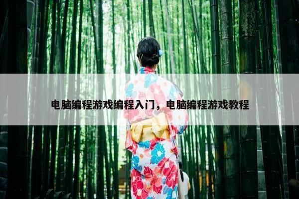 电脑编程游戏编程入门，电脑编程游戏教程