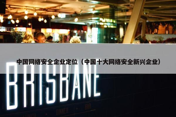 中国网络安全企业定位（中国十大网络安全新兴企业）