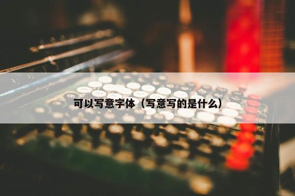 可以写意字体（写意写的是什么）