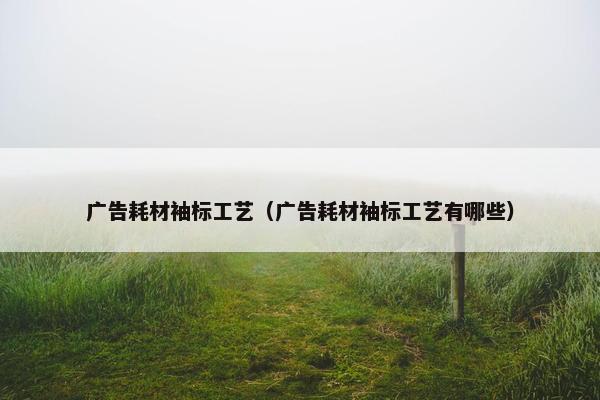 广告耗材袖标工艺（广告耗材袖标工艺有哪些）