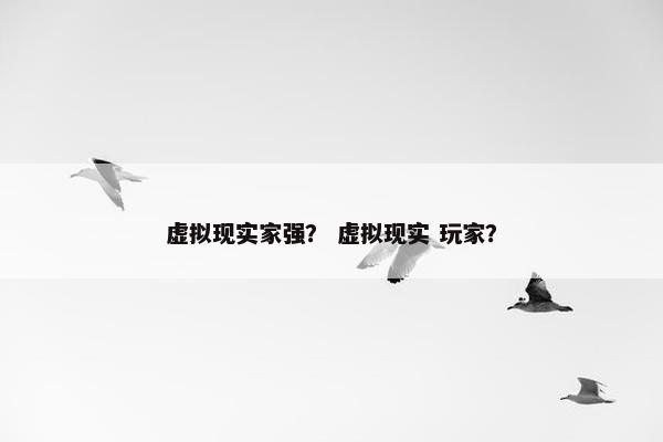 虚拟现实家强？ 虚拟现实 玩家？