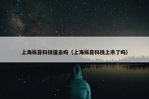 上海纵目科技值去吗(上海纵目科技上市了吗) 上海纵目科技值去吗(上海纵目科技上市了吗)