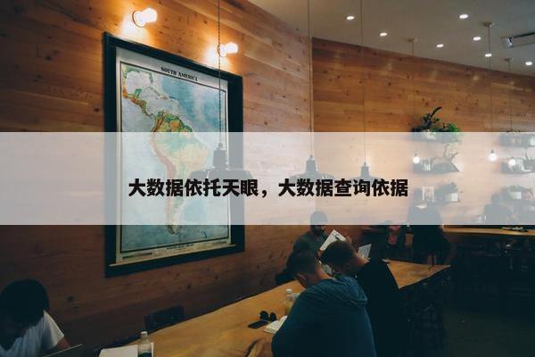 大数据依托天眼，大数据查询依据
