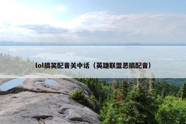 lol搞笑配音关中话（英雄联盟恶搞配音）