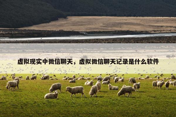 虚拟现实中微信聊天，虚拟微信聊天记录是什么软件