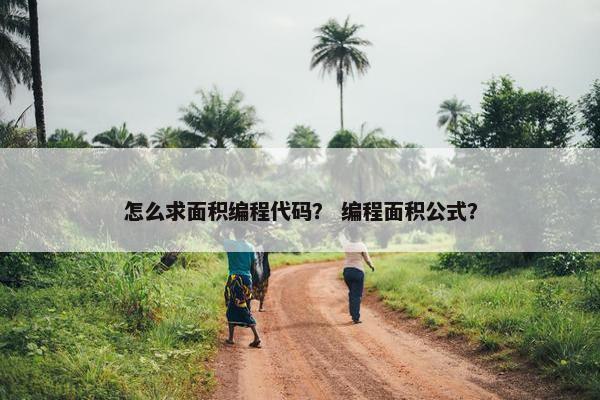 怎么求面积编程代码？ 编程面积公式？