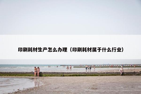 印刷耗材生产怎么办理（印刷耗材属于什么行业）