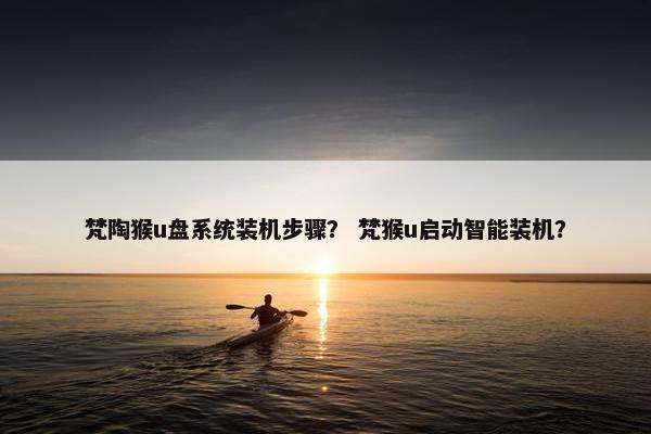 梵陶猴u盘系统装机步骤？ 梵猴u启动智能装机？