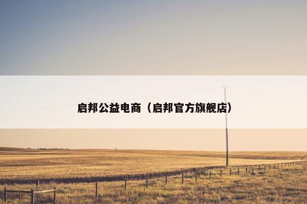 启邦公益电商(启邦官方旗舰店) 启邦公益电商(启邦官方旗舰店)