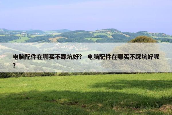 电脑配件在哪买不踩坑好？ 电脑配件在哪买不踩坑好呢？