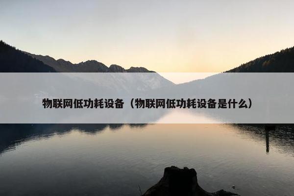 物联网低功耗设备（物联网低功耗设备是什么）