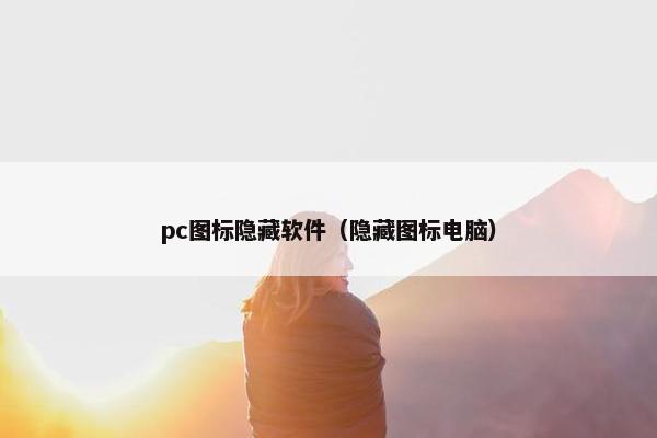 pc图标隐藏软件（隐藏图标电脑）
