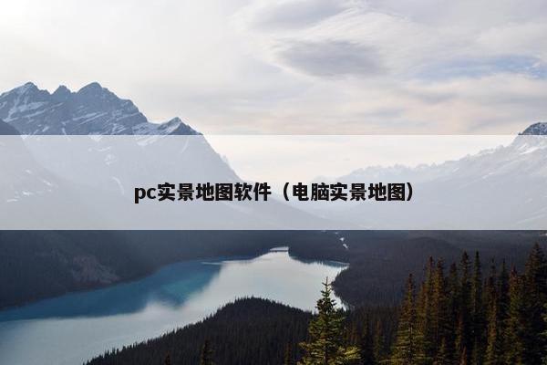 pc实景地图软件（电脑实景地图）
