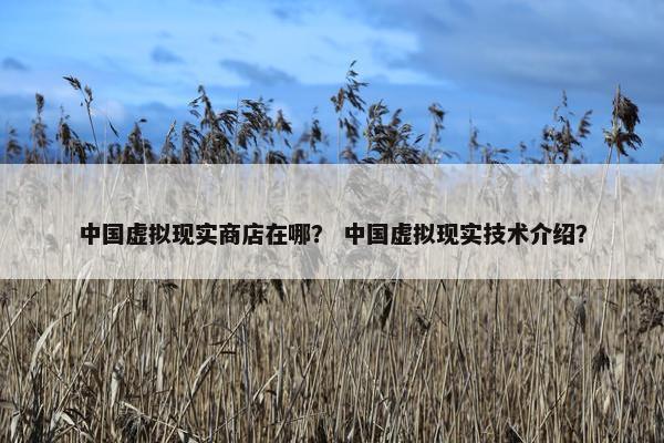 中国虚拟现实商店在哪? 中国虚拟现实技术介绍? 中国虚拟现实商店在哪? 中国虚拟现实技术介绍?