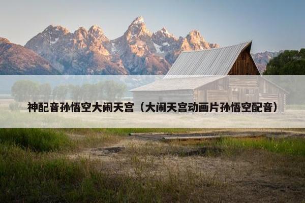 神配音孙悟空大闹天宫（大闹天宫动画片孙悟空配音）