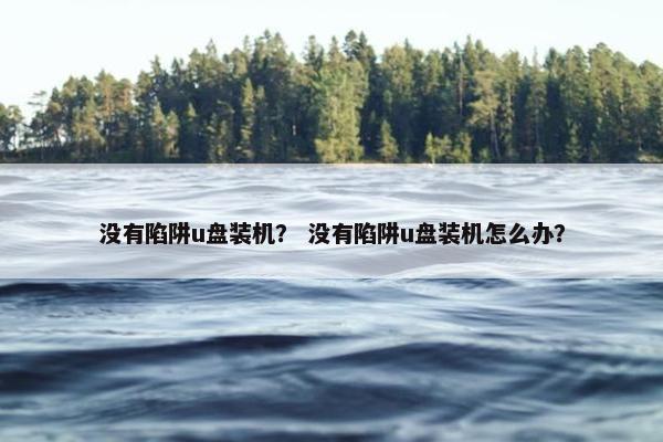 没有陷阱u盘装机? 没有陷阱u盘装机怎么办? 没有陷阱u盘装机? 没有陷阱u盘装机怎么办?