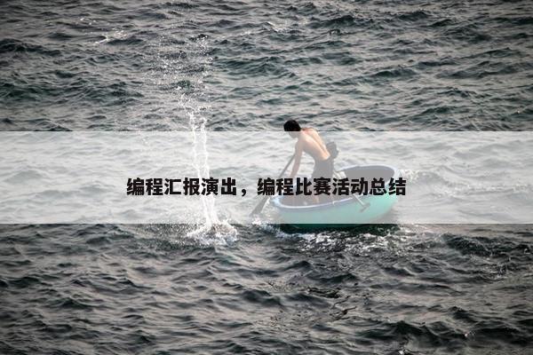 编程汇报演出，编程比赛活动总结