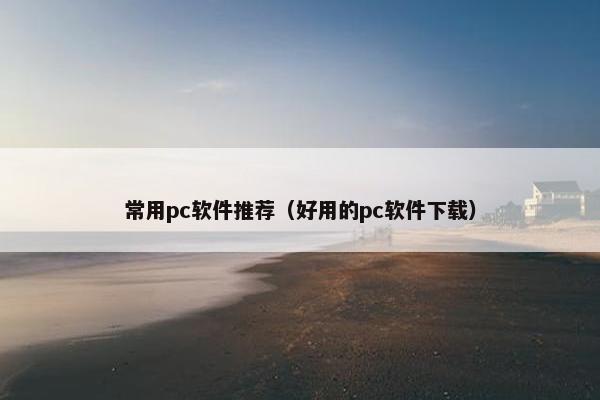 常用pc软件推荐（好用的pc软件下载）